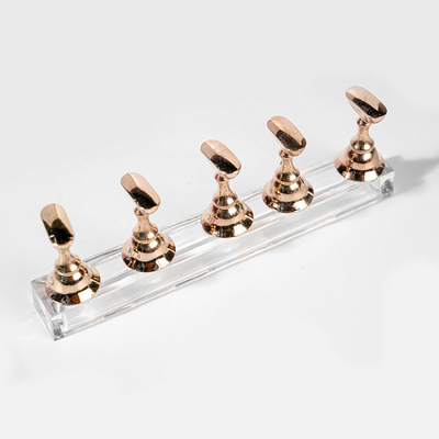 Nail Art Practice Display Holder - Champagne Gold