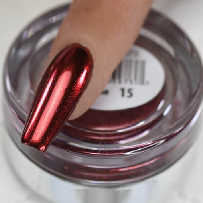 Cre8tion Nail Art Chrome Powder 1g - 15 Dark Red