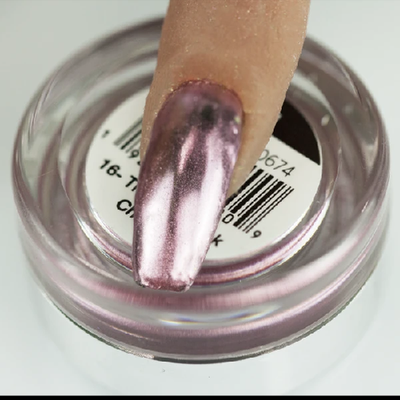 Cre8tion Nail Art Chrome Powder 1g - 16 True Red Pink