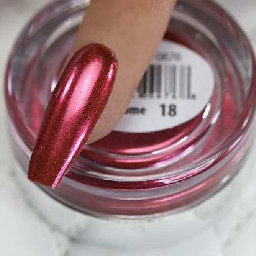 Cre8tion Nail Art Chrome Powder 1g - 18 Rose Pink