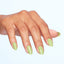 hands wearing S005 Clear Your Cash Nail Lacquer by OPI