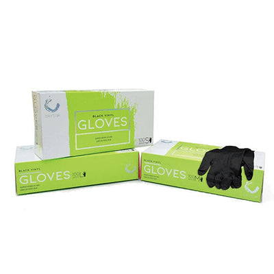 Colortrack Black Vinyl Gloves Box - XLarge