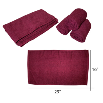 Cre8tion Salon Towel 12pc - Dark Red