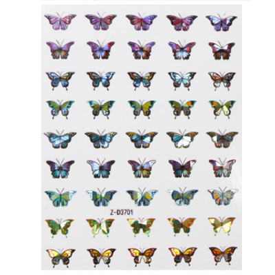 Nail Decal Sticker Butterflies - D3701