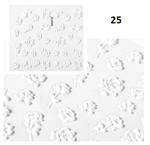 5D Nail Decal Sticker Floral - 25