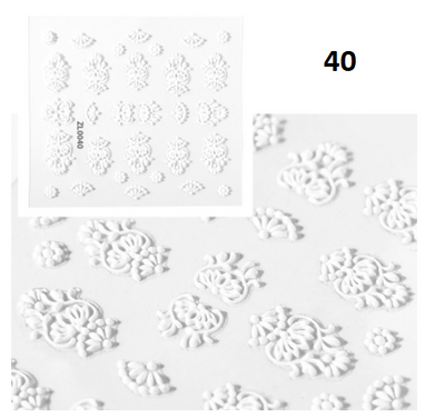 5D Nail Decal Sticker Floral - 40