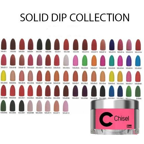 CHISEL 2 IN 1 ACRYLIC & DIPPING SOLID COLLECTION - 288 COLORS *