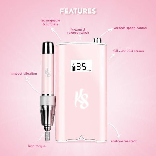 Pink Beyond PRO Portable Nail Drill By Kiara Sky Nail Company