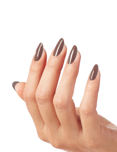 hands wearing LA04 Espresso Your Inner Self Gel & Polish Duo by OPI