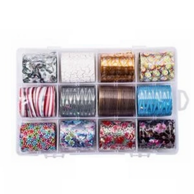 Nail Art Assorted Transfer Foil 12 pack - #5 Exotic