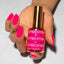 Hands Wearing 277 Fluorescent Pink Duo By DND DC