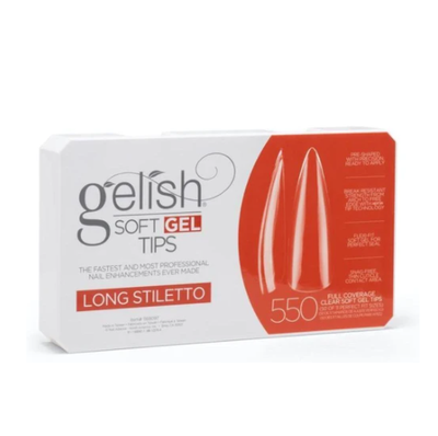 Gelish Soft Gel Tips 550ct - Long Stiletto