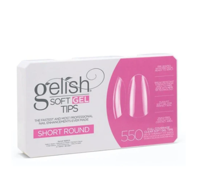 Gelish Soft Gel Tips 550ct - Short Round