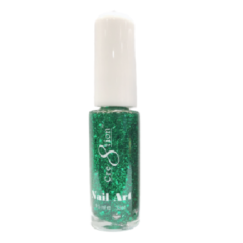 Green Glitter Striping Brush Polish by Cre8tion