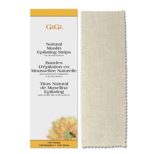 GiGi Natural Muslin Epilating Strips 100ct - Large