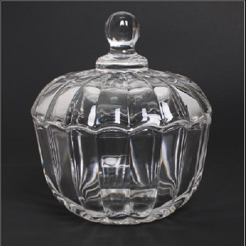 Crystal Pumpkin Jar with Lid