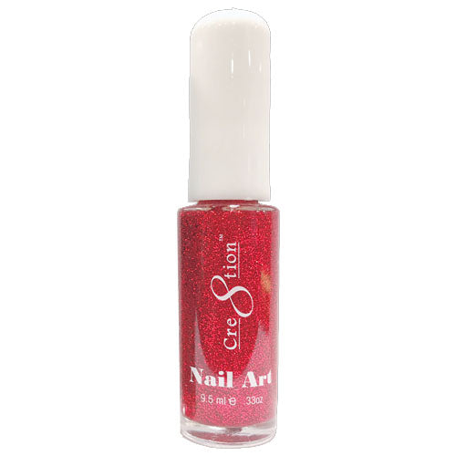 08 Red Glitter Striping Brush Polish by Cre8tion