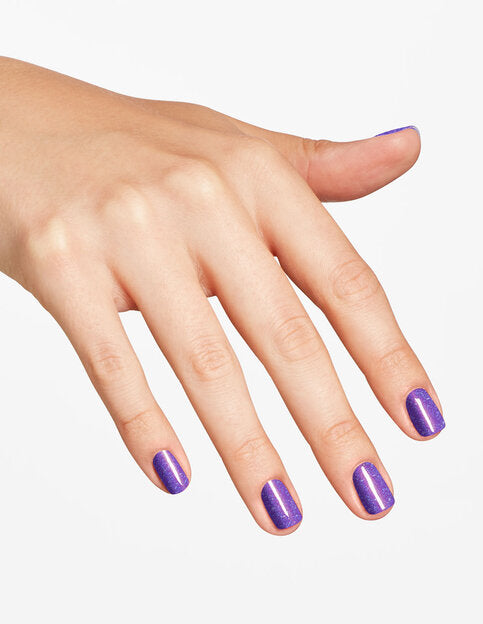 hands wearing BO05 Go To Grape Lengths Nail Lacquer by OPI