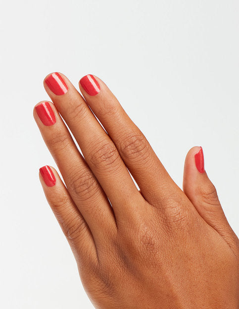 hands wearing H69 GO WITH THE LAVA FLOW Nail Lacquer by OPI