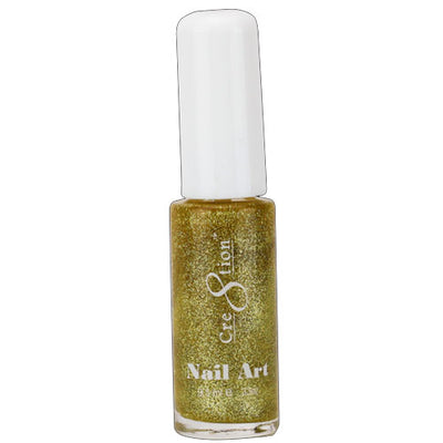 04 Gold Glitter Striping Brush Polish by Cre8tion