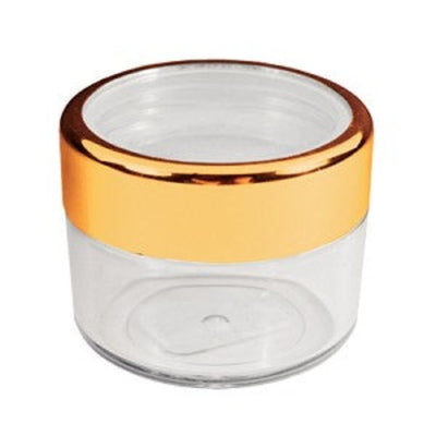 Empty Plastic Jar with Gold Rim 18mL/.61oz