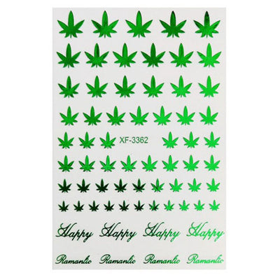 Nail Art MJ 420 Stickers - Green