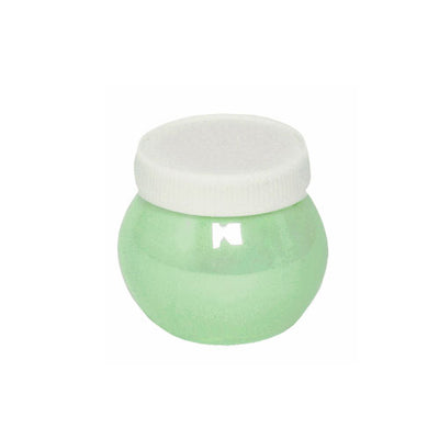 Porcelain Liquid Jar With Lid - Green
