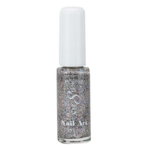 Silver Holographic Glitter Striping Brush Polish by Cre8tion