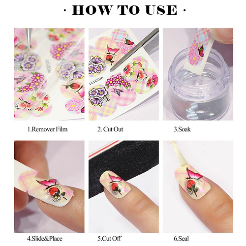 Butterfly Nail Water Decals - 30 Sheets