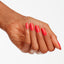 hands wearing T30 I Eat Mainley Lobster Nail Lacquer by OPI
