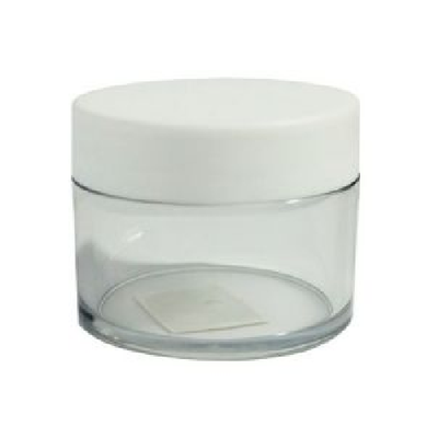 Plastic Jar w/ White Lid 3.4oz