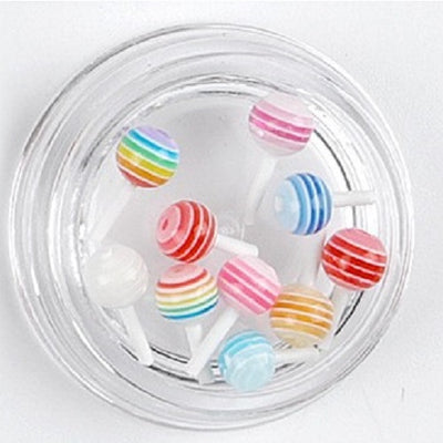 Nail Art Kawaii Charm Lollipops Mix 10pc