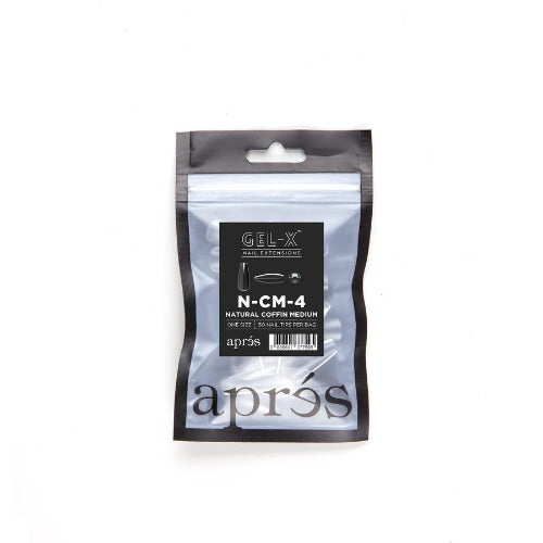 Natural Medium Coffin Refill Tips 50PC Size 4 By Apres