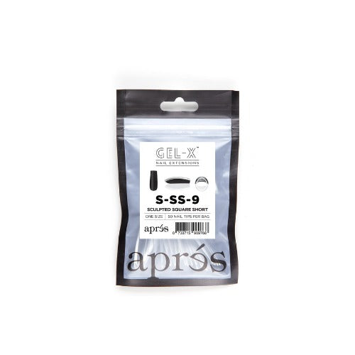 Sculpted Short Square Refill Tips 50PC Size 9 By Apres