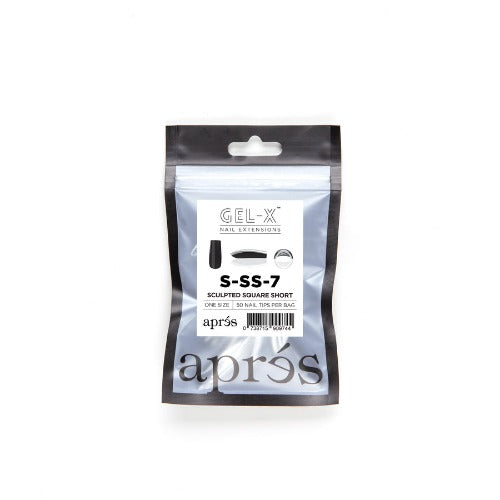 Sculpted Short Square Refill Tips 50PC Size 7 By Apres