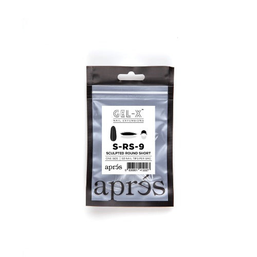 Sculpted Short Round Refill Tips 50PC Size 9 By Apres
