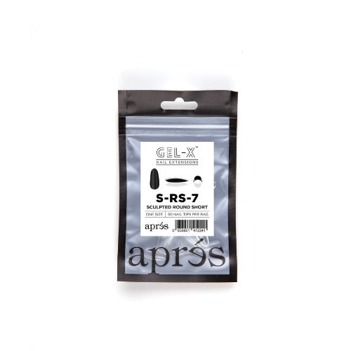 Sculpted Short Round Refill Tips 50PC Size 7 By Apres