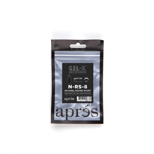 Natural Short Round Refill Tips 50PC Size 8 By Apres