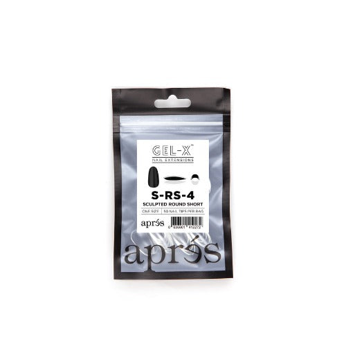 Sculpted Short Round Refill Tips 50PC Size 4 By Apres