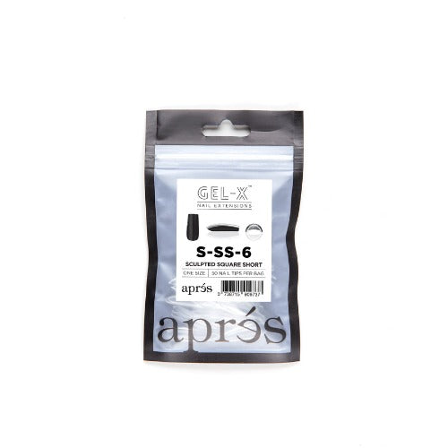 Sculpted Short Square Refill Tips 50PC Size 6 By Apres