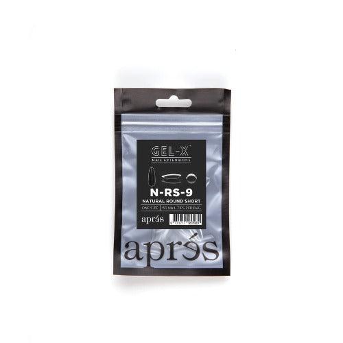 Natural Short Round Refill Tips 50PC Size 9 By Apres