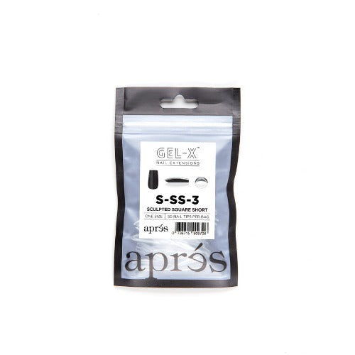 Sculpted Short Square Refill Tips 50PC Size 3 By Apres