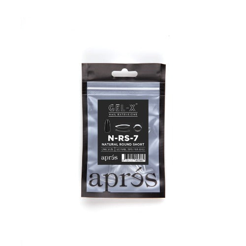 Natural Short Round Refill Tips 50PC Size 7 By Apres