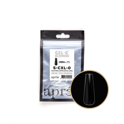 Sculpted Extra Long Coffin Refill Tips Size 0 By Apres