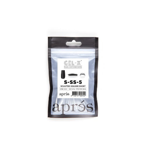 Sculpted Short Square Refill Tips 50PC Size 5 By Apres