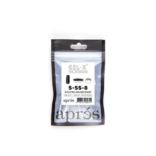 Sculpted Short Square Refill Tips 50PC Size 8 By Apres