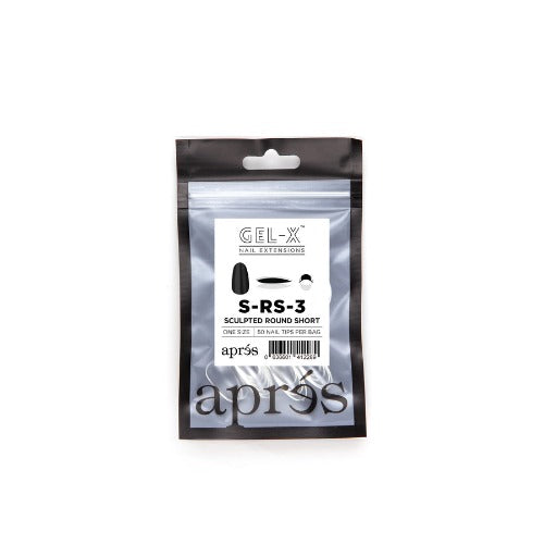 Sculpted Short Round Refill Tips 50PC Size 3 By Apres