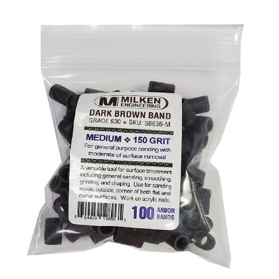 Milken Brown Sanding Band - Medium 150 Grit 100ct