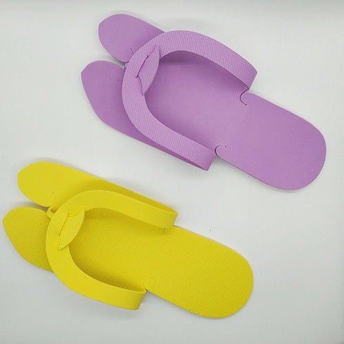 Disposable Thick Flip Flops Pre-Strapped with Slip Resistant Soles