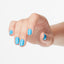 hands wearing B83 No Room For The Blues Nail Lacquer by OPI